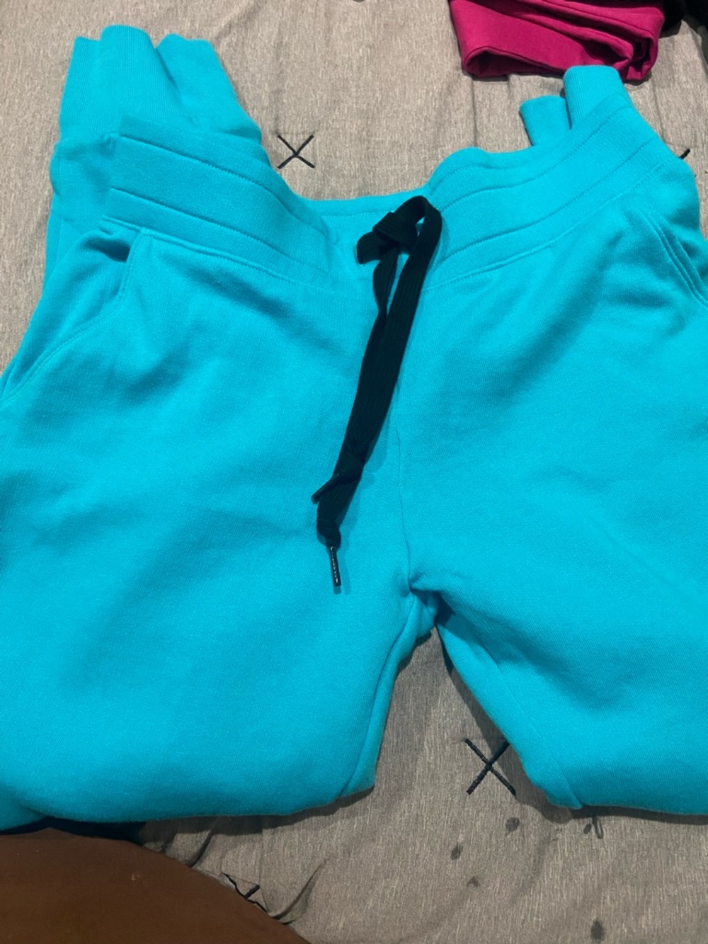 PINK Victoria's Secret Kids Aqua Drawstring Sweatpants